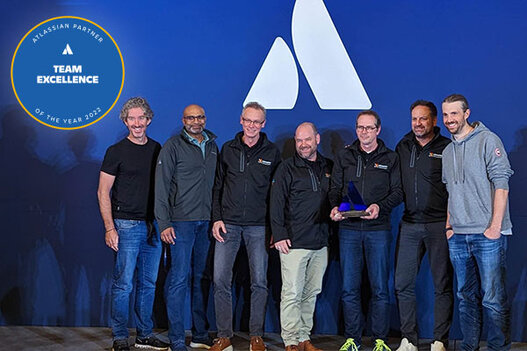 Award „Atlassian Partner of the Year 2022: Team Excellence" für das catworkx-Team